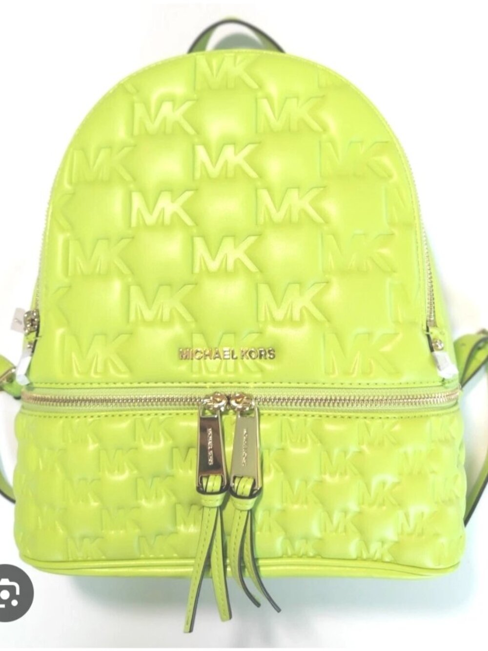 Michael kors unique lime green backpack